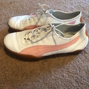 Pink & White Puma Shoes